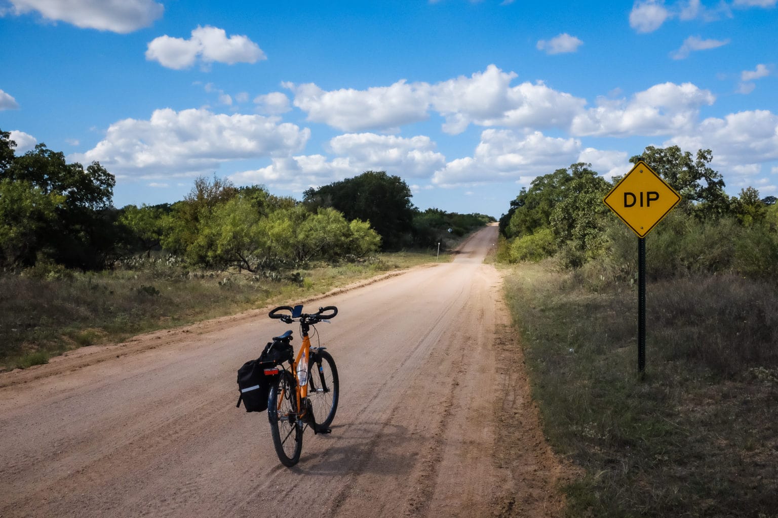 Gravel Bicycle Ride in Castell, Texas